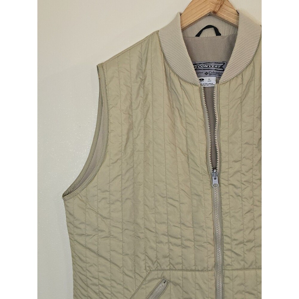 Vintage Convert By Columbia Quilted Vest Mens Large Beige Y2K Gorpcore Techwear - Picture 4 of 11